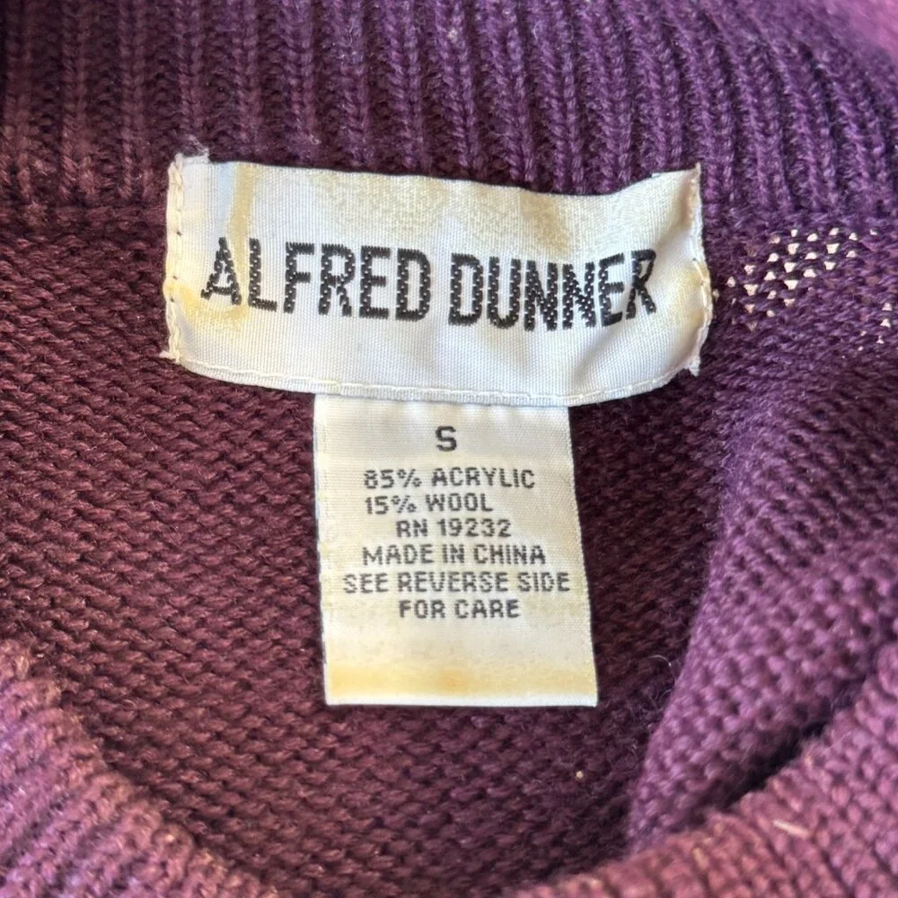 Alfred Dunner maroon Textured Knit Sweater Small - Picture 2 of 7